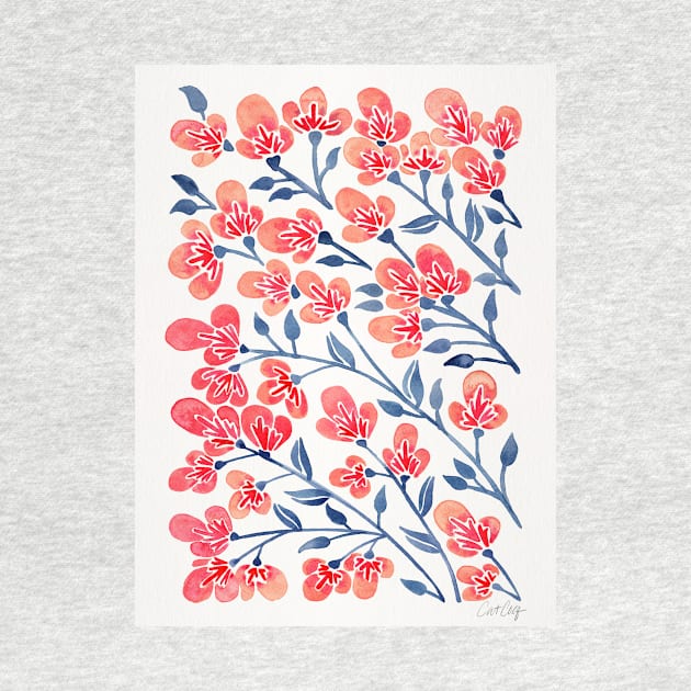 melon blue cherry blossoms by CatCoq